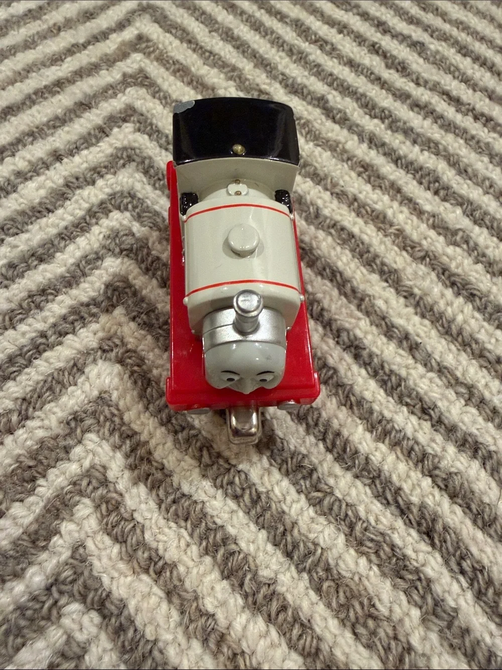 Mattel Silver and Red Toy Train Engine